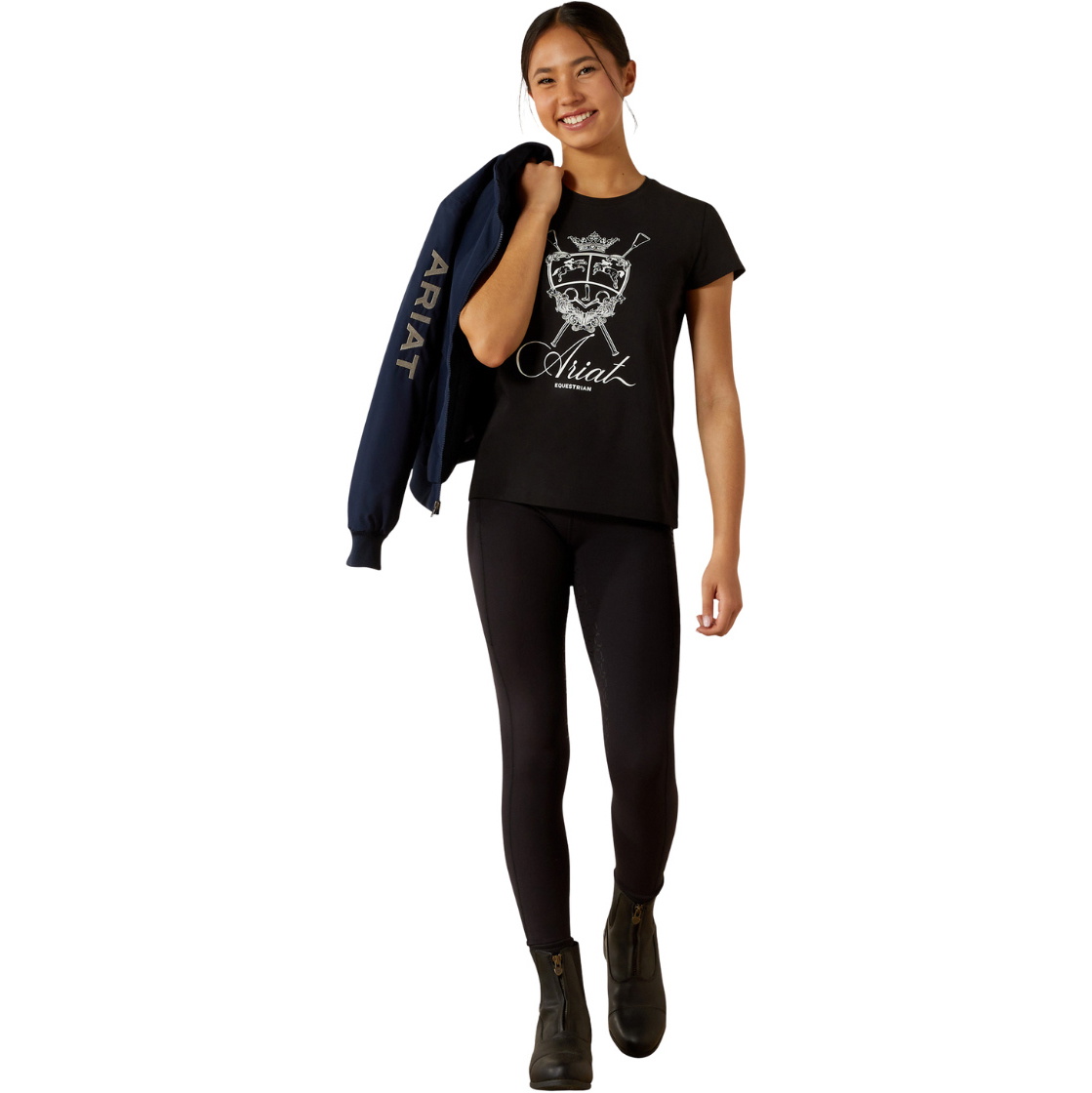 2025 Ariat Junior Ritzy Logo T-Shirt 10062568 - Black